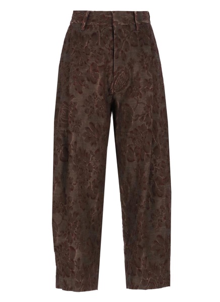 Uma Wang Pattern Jacquard Straight-Leg Trousers