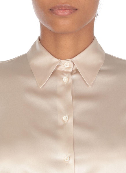 Peserico Silk Crepe Shirt in Pearl