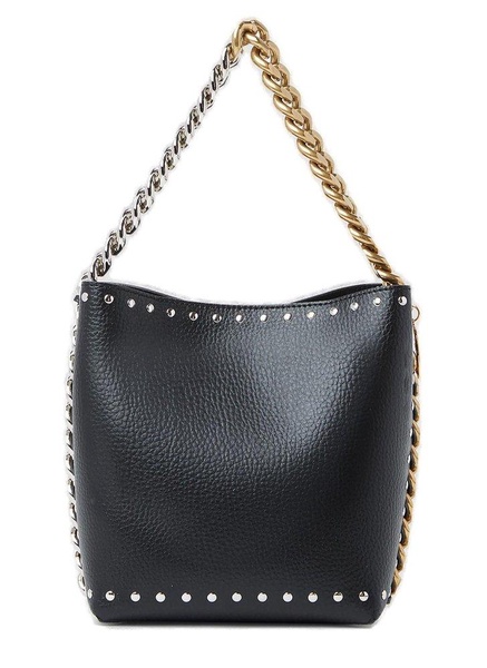 Stella McCartney Frayme Grainy Studded Bucket Bag