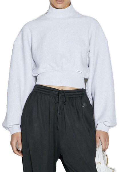 Alexander Wang High-Neck Cropped Sweatshirt