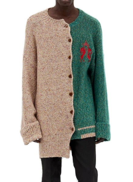 Vivienne Westwood Two-Toned Chunky Knit Cardigan