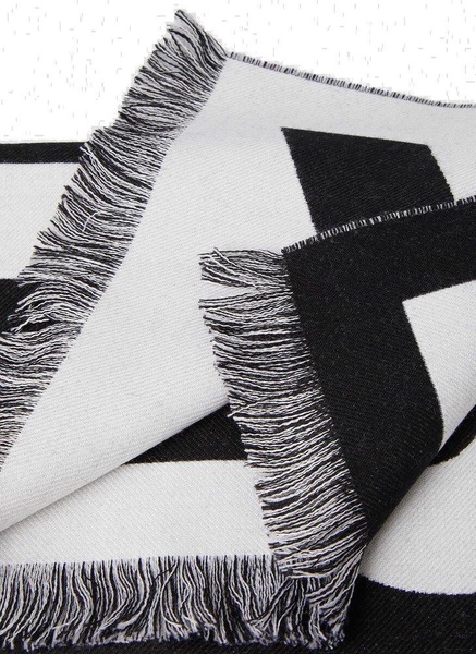 Burberry Logo Printed Fringed Scarf