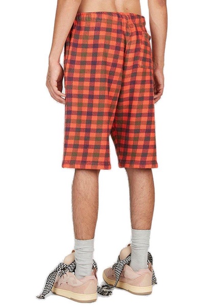 Erl Checked Mid-Rise Bermuda Shorts