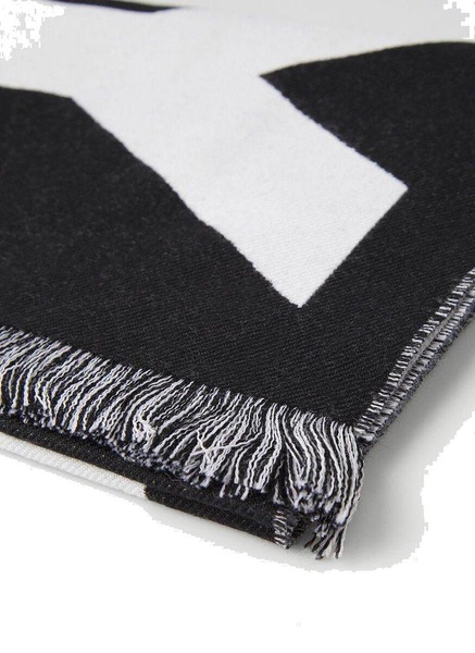 Burberry Logo Printed Fringed Scarf