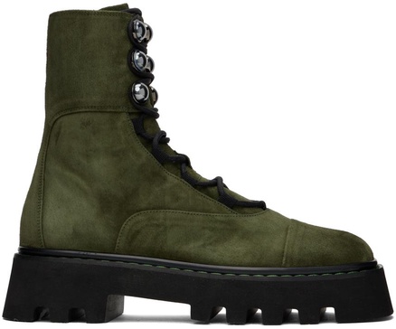 Khaki Pearlogy Combat Boots