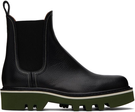 Black Lug Chelsea Boots