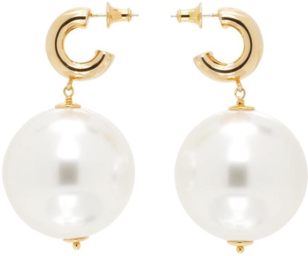 White & Gold #9131 Earrings