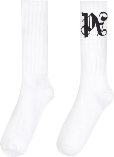 Palm Angels Logo Intarsia-Knit Socks