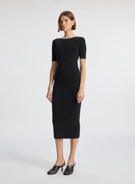 Nelly Contrast Trim Knit Dress