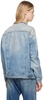 Blue Collarless Denim Jacket