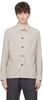 Taupe Dropped Shoulders Jacket