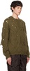 Khaki Fisherman Button Sweater