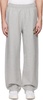 Gray Wide Leg Duck Varsity Sweatpants