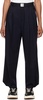 Navy Pleated Trousers