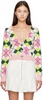 Ganni Intarsia-Knit Organic Cotton Cardigan - XXS