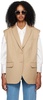 Tan Notched Lapel Vest