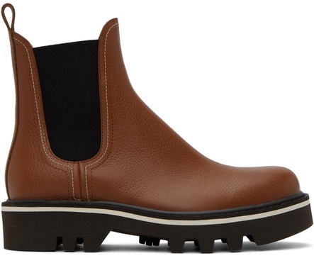 Tan Lug Chelsea Boots