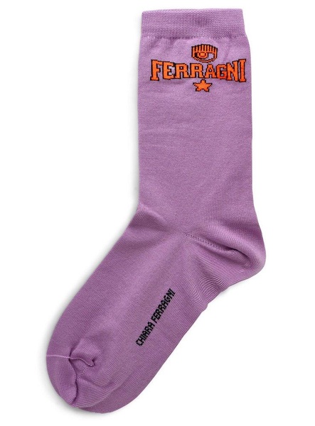 Chiara Ferragni Logo Intarsia-Knit Socks