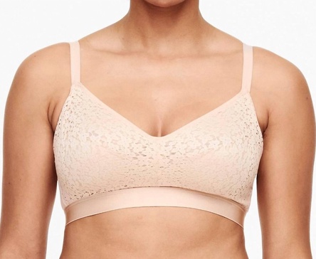 norah comfort supportive wirefree bra in nude blush