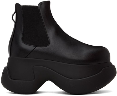 Black Chunky Chelsea Boots