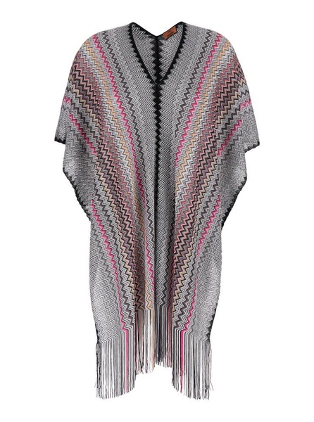 Missoni Zigzag Printed Fringed-Edge Poncho