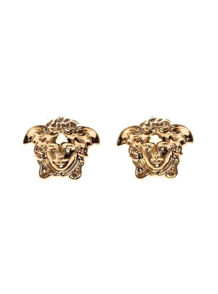 Versace Medusa Head Logo Engraved Earrings