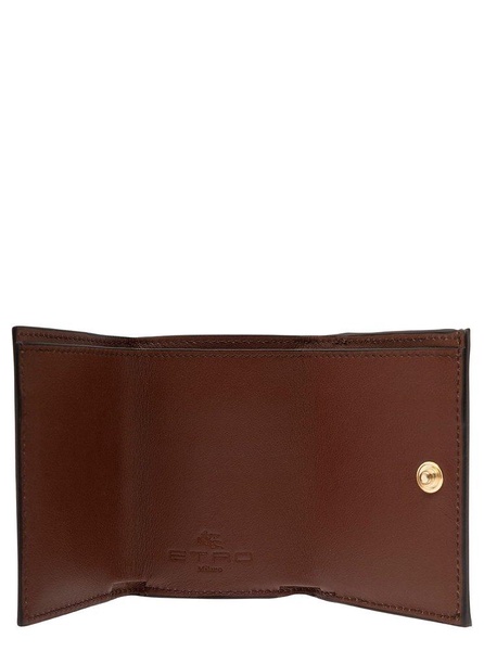 Etro Paisley-Jacquard Foldover Top Wallet