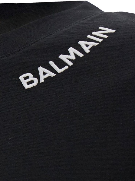 Balmain Logo Embroidered Crewneck T-Shirt