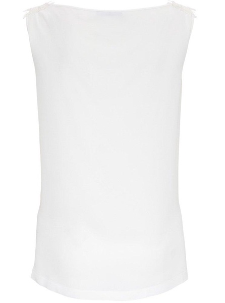 Alberta Ferretti Lace Detail Sleeveless Blouse