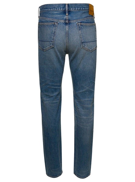 Tom Ford Logo Patch Straight-Leg Jeans