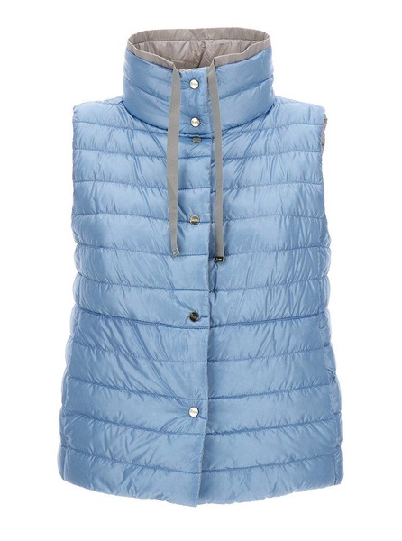 Herno High-Neck Drawstring Reversible Padded Gilet