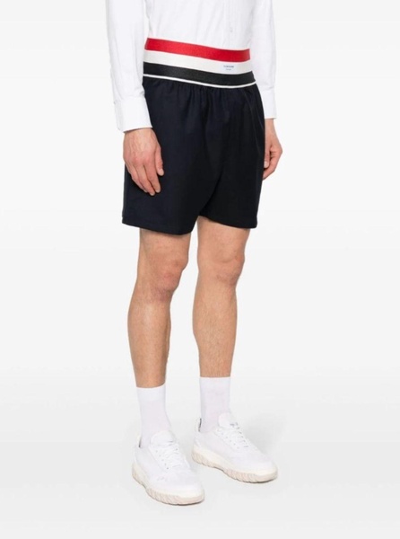 Blue RWB Striped Shorts in Wool Man