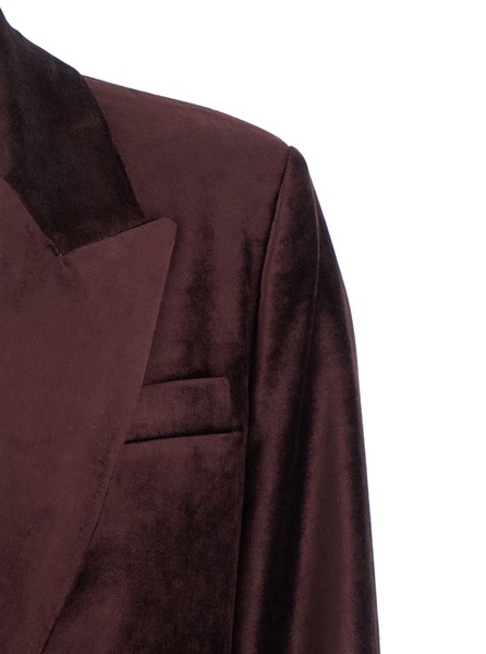 cotton viscose stretch velvet jacket