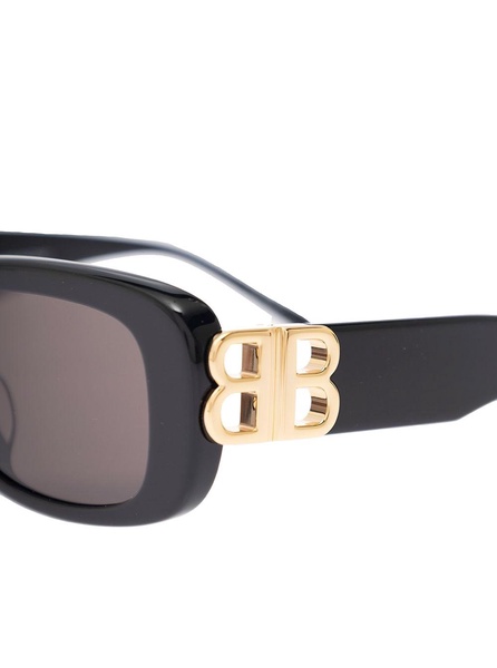 'Dynasty 0310SK' Black Rectangular Sunglasses with BB Logo Detail in Acetate Woman