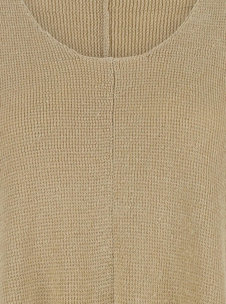 Beige Oversize Top in Cotton Woman