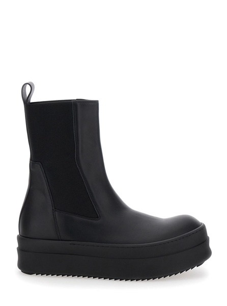 'mega Bumper' Black Boots With Chunky Sole In Leather Man