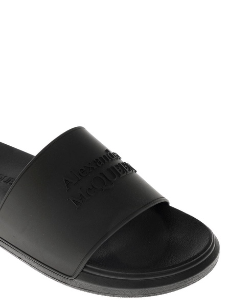 Alexander McQueen Logo Embossed Slides