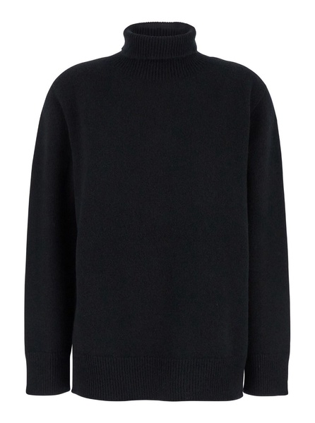 'Hepny' Black Turtleneck Sweater in Cashmere Woman