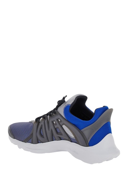 'Fendi Tag' Blue Sneakers with Logo in Techno Mesh Man