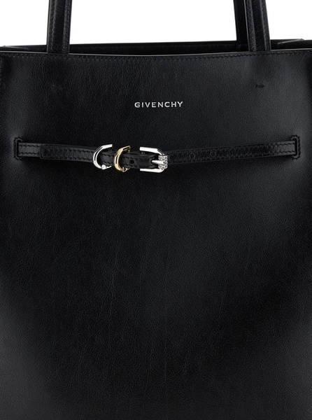 GIVENCHY Chic Black Leather Medium Tote Handbag for Women, Spring/Summer 2024