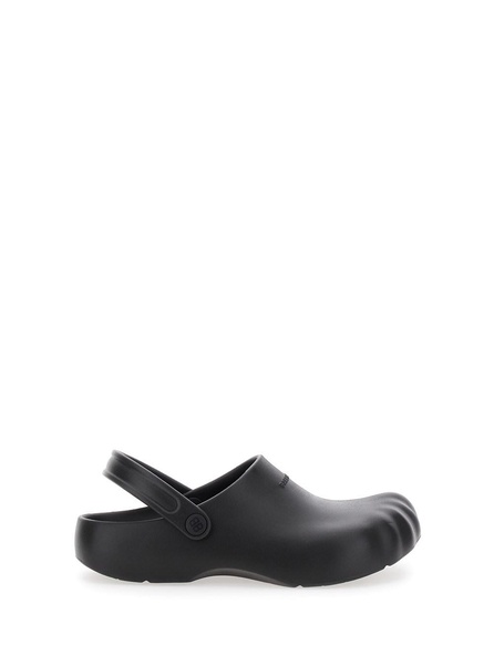 'Sunday Molded' Black Slip-On Sandals with BB Logo in Eva and Rubber Man