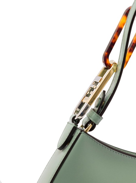 Fendi O'Lock Swing Handbag in Green Leather Woman