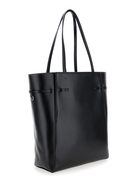 GIVENCHY Chic Black Leather Medium Tote Handbag for Women, Spring/Summer 2024