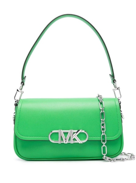 Green Parker Medium  Shoulder Bag in Leather Woman