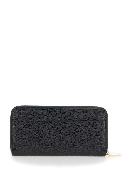 CONTINENTAL ZIP WALLET W/ RWB GG TAB IN PEBBLE GRAIN LEATHER