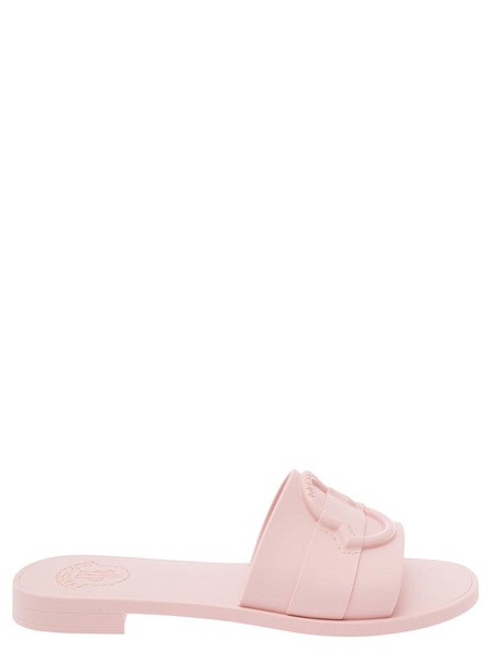 'Mon' Pink Slide with Heel in Rubber Woman