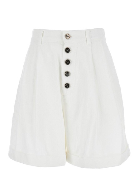 White Bermuda Shorts in Cotton Woman