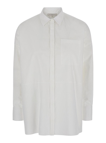 'Armagnac' White Shirt with a Pocket in Cotton Woman