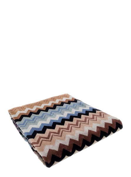 'Adam' Multicolor Beach Towel with Zigzag Motif in Cotton