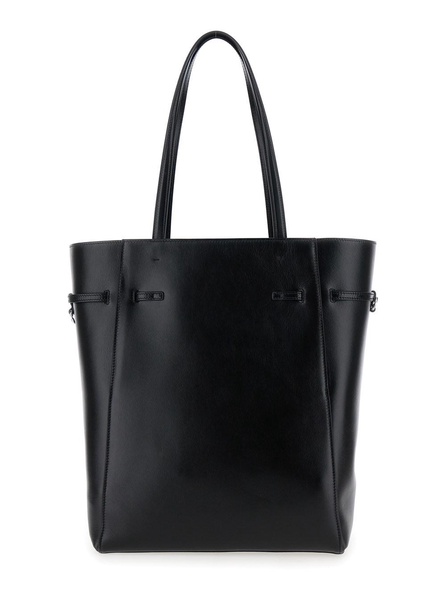 GIVENCHY Chic Black Leather Medium Tote Handbag for Women, Spring/Summer 2024